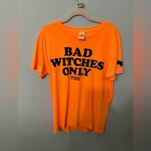 Victoria's Secret PINK Peach-Orange Graphic Tee Medium